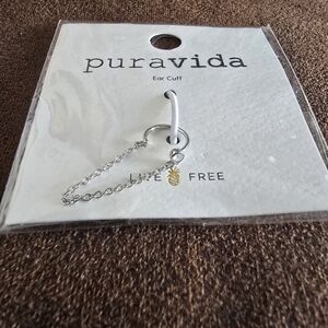 Pura Vida Silver Chain Ear Cuff